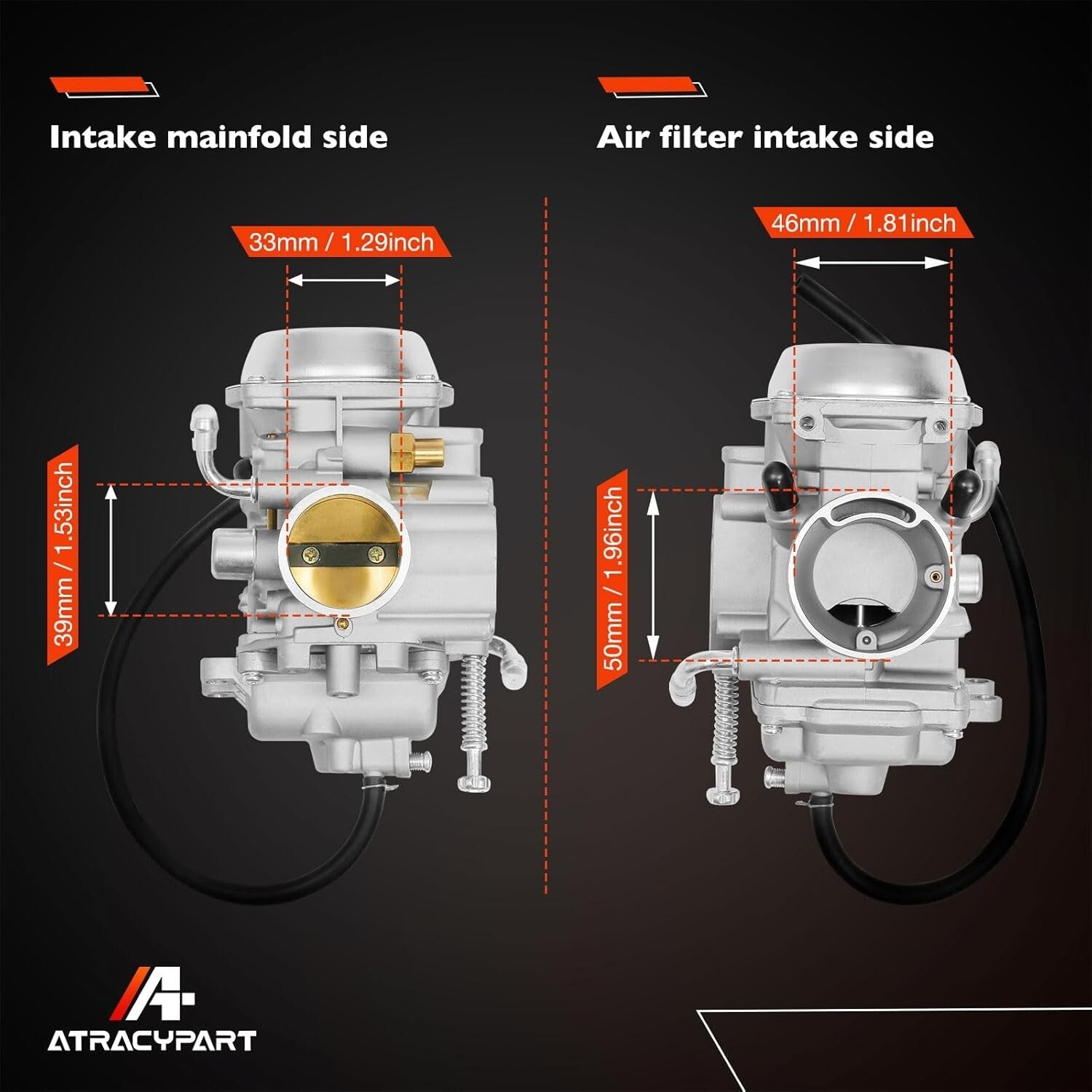 Compact Polaris Carburetor Replacement with Fuel Pump – ATV Essentials 2000-2014