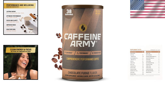Sustained Energy Chocolate Fudge Coffee - 15 Ingredients for Peak Performance