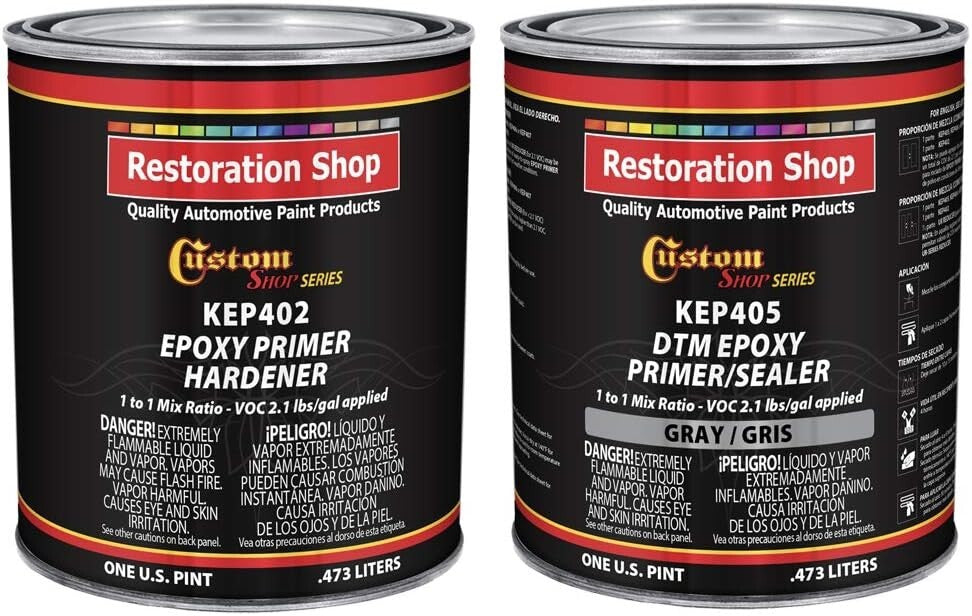 Superior Adhesion Gray Epoxy DTM Primer & Sealer Kit for Automotive Applications