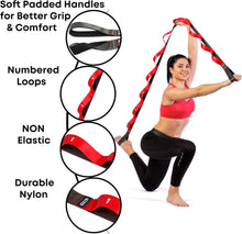 Load image into Gallery viewer, Compact Stretching Strap with Free Guide - Perfect for Yoga &amp; Physical Therapy
