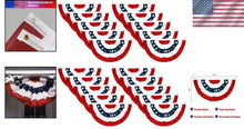 Load image into Gallery viewer, Vivid 20PCS Patriotic Fan Flag Bunting - 3'x1.5' Ideal for Outdoor Celebrations