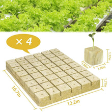 Load image into Gallery viewer, Natural Fiber 2-Inch Rockwool Cubes for Hydroponics - Perfect Seedling Starting