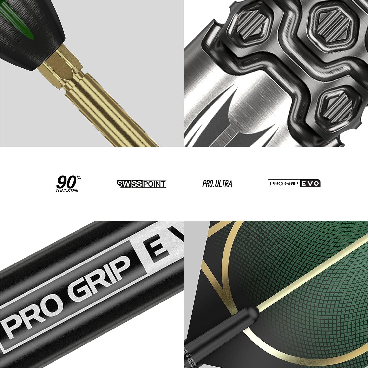 90% Tungsten Swiss Point Dart Set – Precision Milled Grips & Flight Enhancements