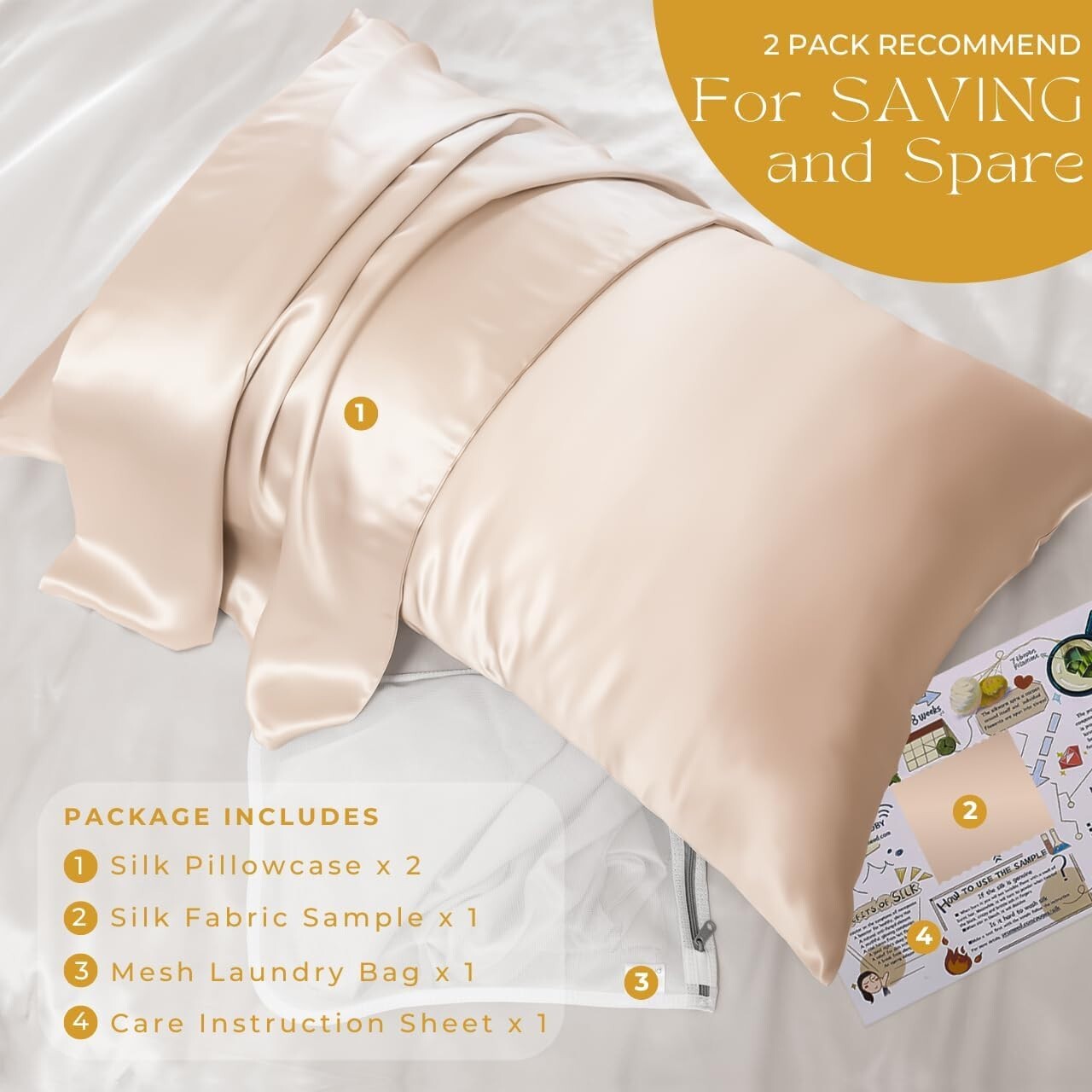 Cooling Sleep Experience: 23 Momme 100% Silk Pillowcases for Healthy Skin