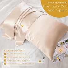 Load image into Gallery viewer, Cooling Sleep Experience: 23 Momme 100% Silk Pillowcases for Healthy Skin