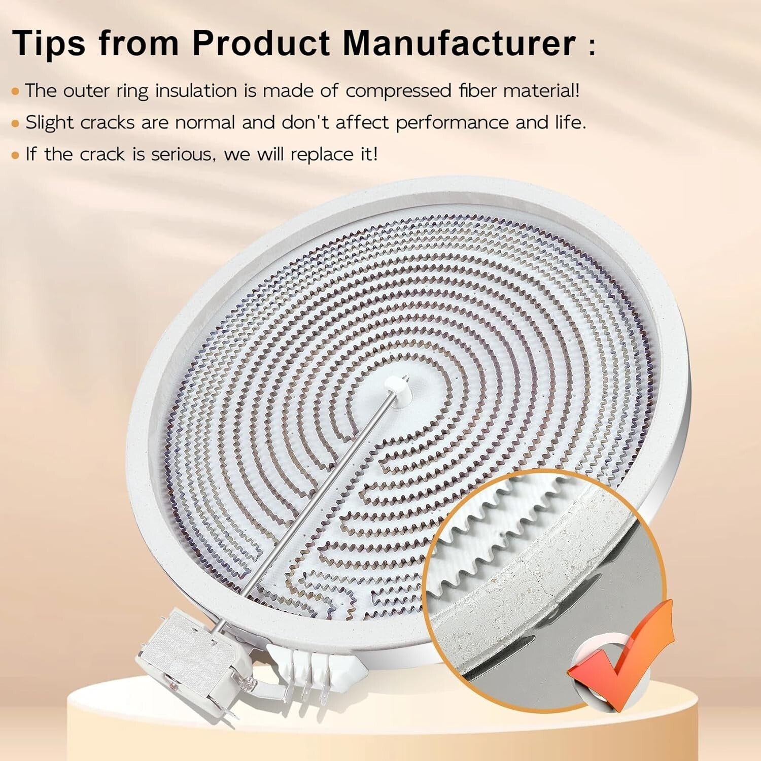 12-Inch Polished Dual Radiant Burner for GE Stove - Easy Installation Included