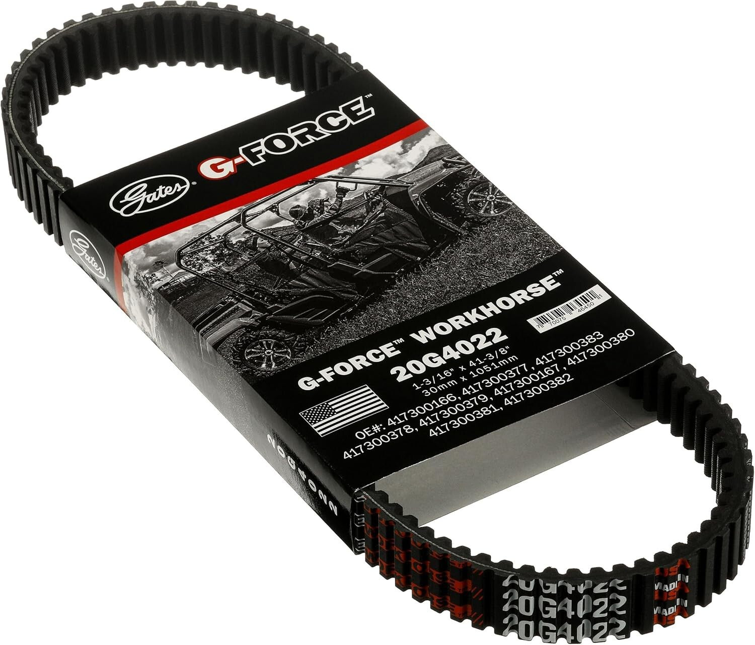 Durable G-Force CVT Belt - Machined 41.37" Long for Enhanced Vehicle Performance