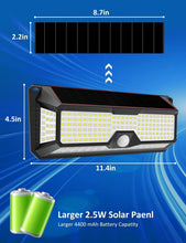 Load image into Gallery viewer, Solar Outdoor Motion Sensor Lights - 4000 Lumen, Waterproof LED Security Lights