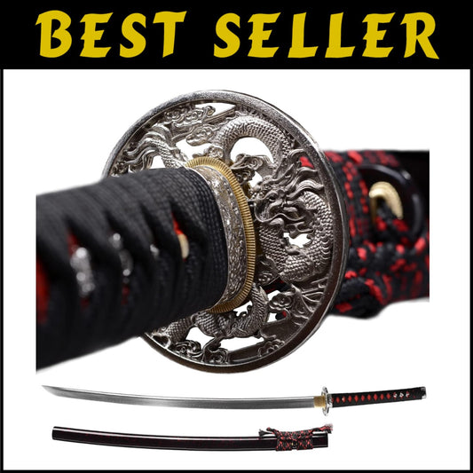 Elegant 28" Japanese Katana – Full Tang and Clay Tempered Damascus Steel Blade