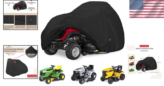 Protective Lawn Tractor Cover, 600D Polyester with Adjustable Windproof Features