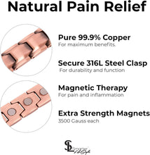 Load image into Gallery viewer, Premium Quality Copper Magnetic Anklet for Wellness - Adjustable Design