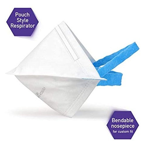 N95 Respirator Face Masks - 50 Disposable Masks with Large Breathing Chamber