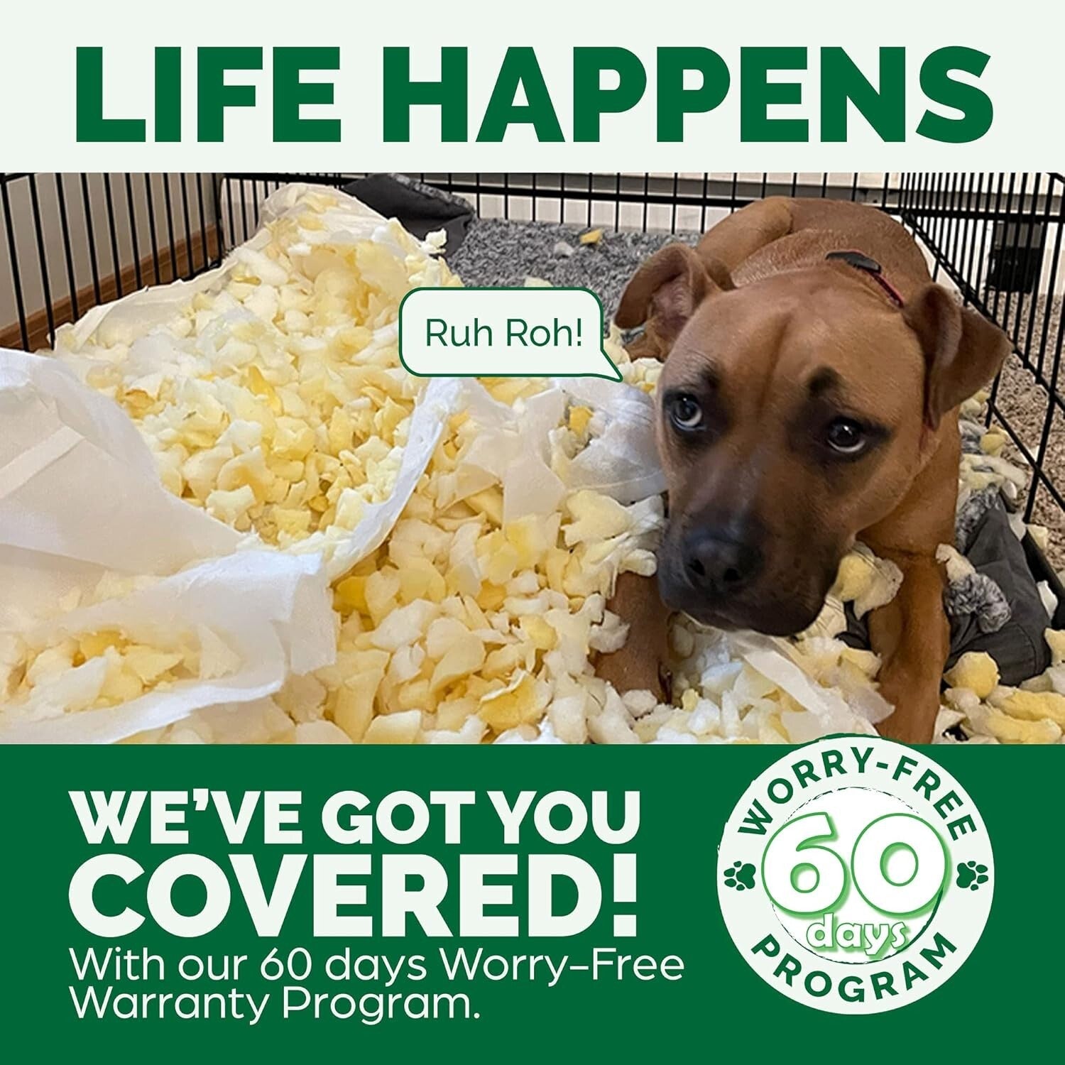 Dark Sage Water-Resistant Pet Bed Cover for Jumbo Dogs and Cats - Washable