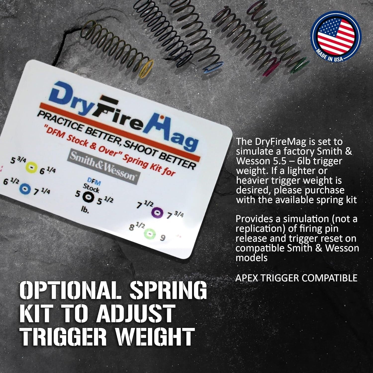 Dry Fire Training Magazine for Smith & Wesson M&P | Adjustable Trigger Weight
