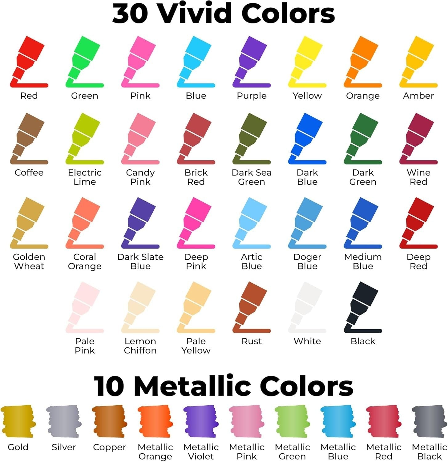 Versatile 40-Pack Liquid Fine Tip Chalk Pens for All Non-Porous Surfaces