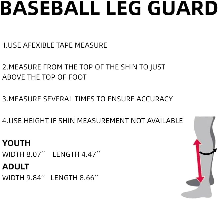 Customizable Removable Leg Guards for Baseball & Softball – Adult & Youth