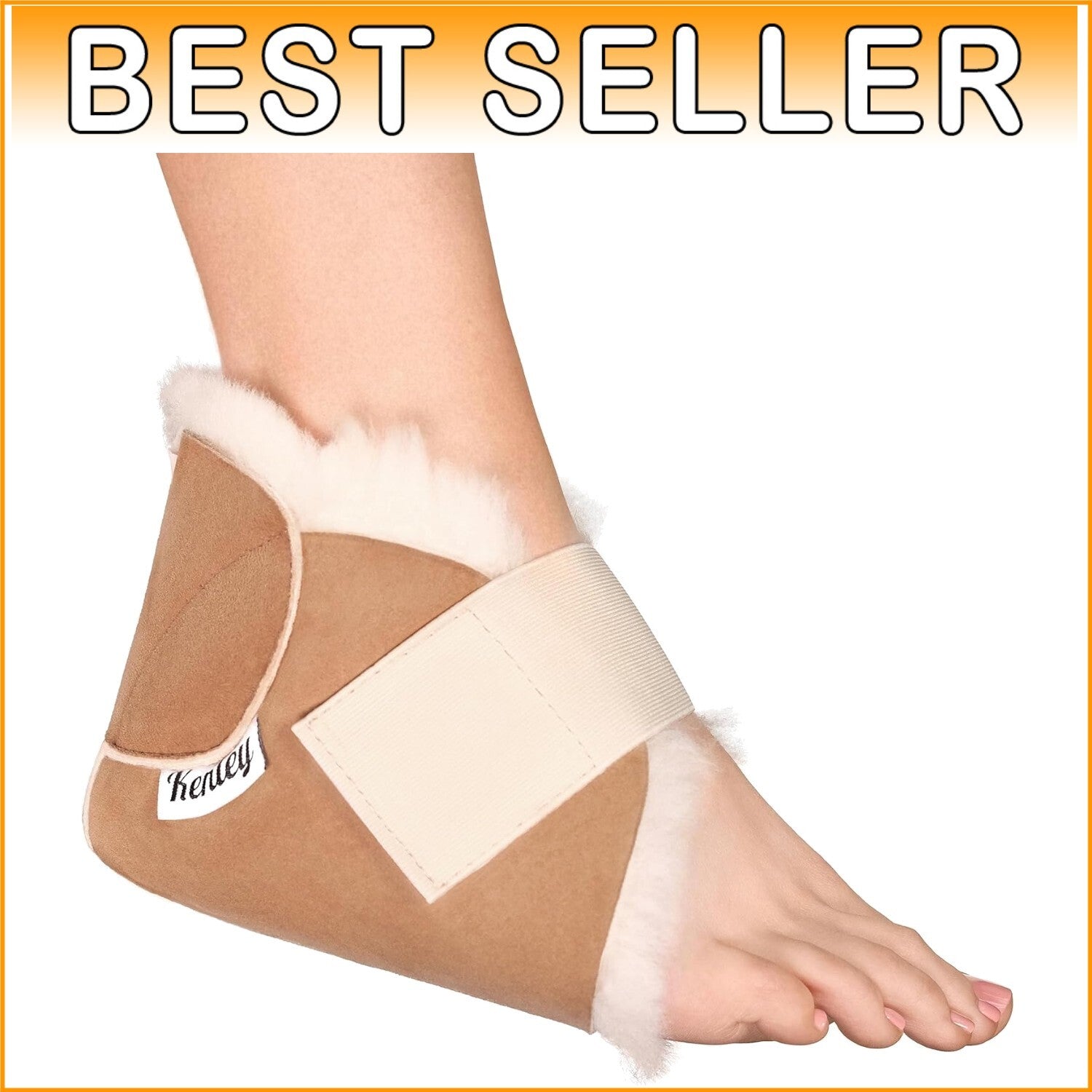 Medical-Grade Sheepskin Heel Protectors - Soft Cushions for Bed Sore Prevention