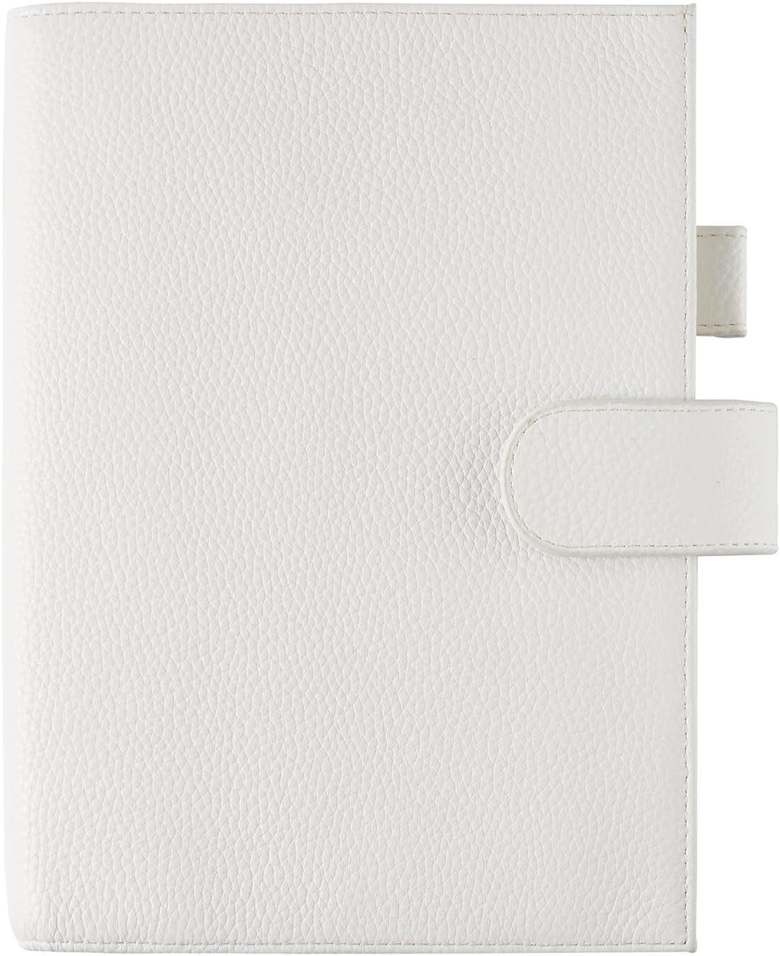 Elegant Pebbled-Cream Leather Cover for A5 Notebooks & Planners - Fits Hobonichi