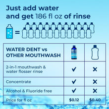 Load image into Gallery viewer, 2-Pack Mint Flavor Concentrated Rinse for Enhanced Water Flossing &amp; Fresh Breath