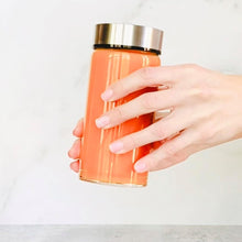 Load image into Gallery viewer, Reusable 10 oz Glass Bottles with Stainless Steel Lids - 4 Pack Privacy &amp; Style
