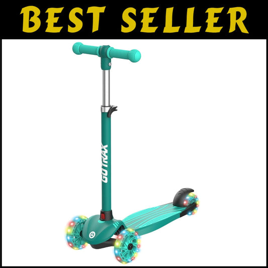 Durable Kids Kick Scooter - LED Wheels & Adjustable Handlebars for Ages 2-8