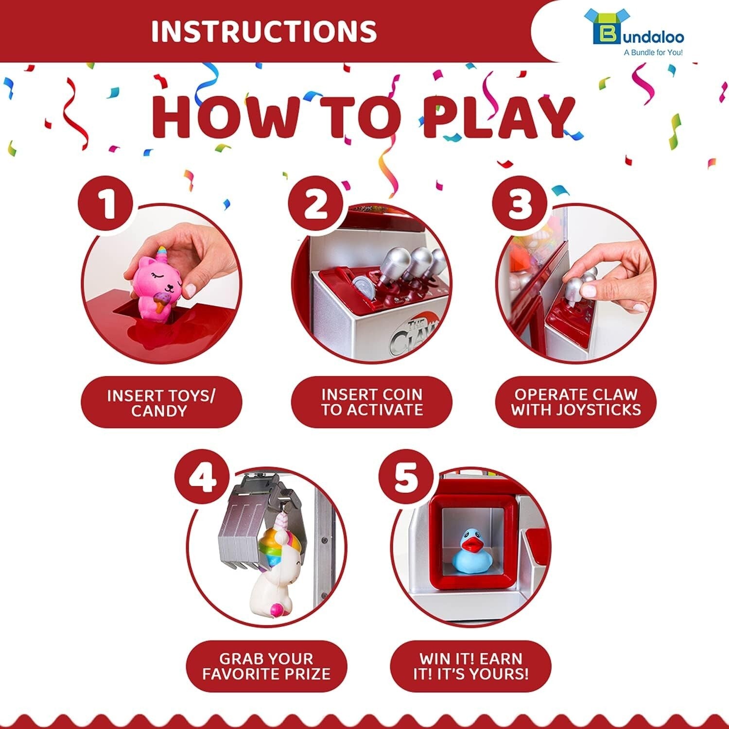 Authentic Claw Machine Arcade Game - Mini Candy Grabber for Kids & Family Fun