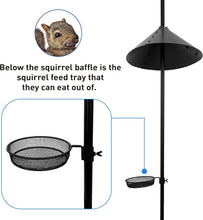 Load image into Gallery viewer, Durable 90-Inch Squirrel Baffle Bird Feeding Station - Includes 2 Feeders