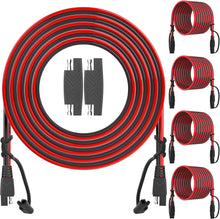 Load image into Gallery viewer, SAE to SAE Quick Disconnect Cables 25FT - Complete 4 Pack with Protection Caps