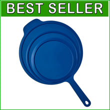 Load image into Gallery viewer, Versatile Harbour Blue Silicone Lid for Frying Pans - Dishwasher Safe &amp; Durable
