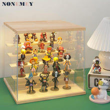 Load image into Gallery viewer, Clear Acrylic Collector's Showcase with LED Light – 12.4 inches, 5-Tier Design