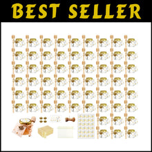 Load image into Gallery viewer, 60-Pack Mini Honey Jars with Wood Dippers – Perfect Wedding &amp; Baby Shower Favors