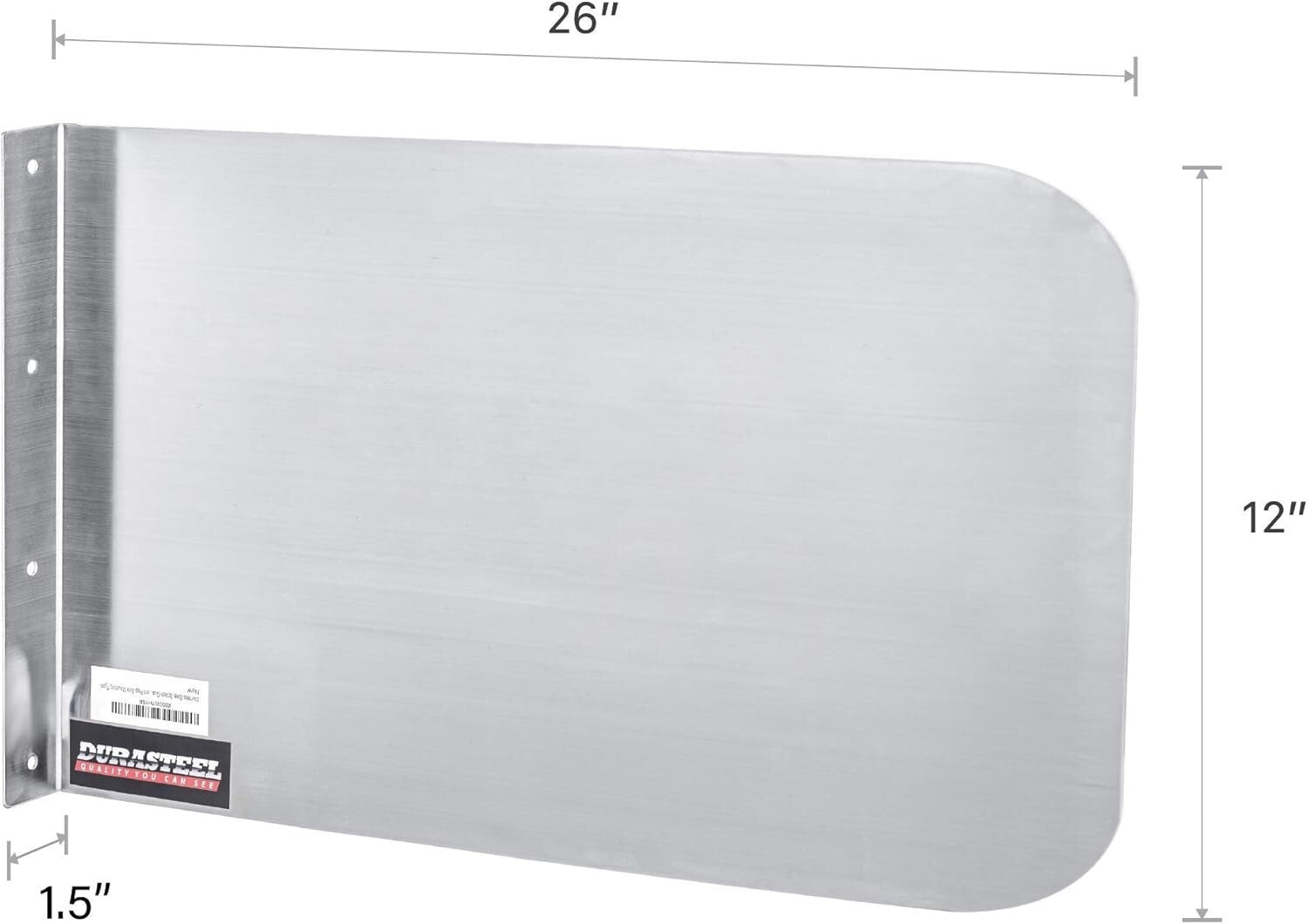 Versatile Wall-Mount 26" x 12" Stainless Steel Sink Splash Guard for Kitchens