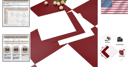 30 Red Checkered Peel and Stick Vinyl Floor Tiles for Effortless Decorating