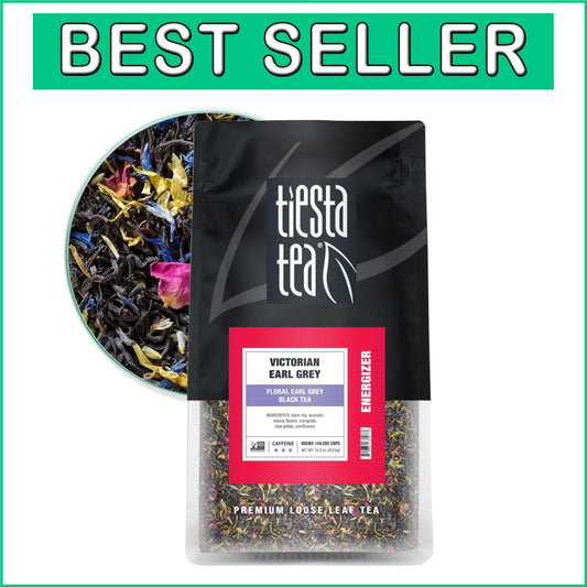 Floral Earl Grey Loose Leaf Tea - Premium Blend in Resealable 16oz Pouch