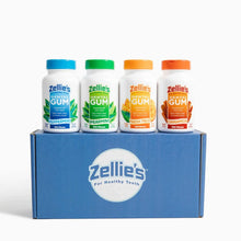Load image into Gallery viewer, Zellie's Low-Calorie Xylitol Gum | 100 Count 4 Flavor Pack - Dentist Recommended