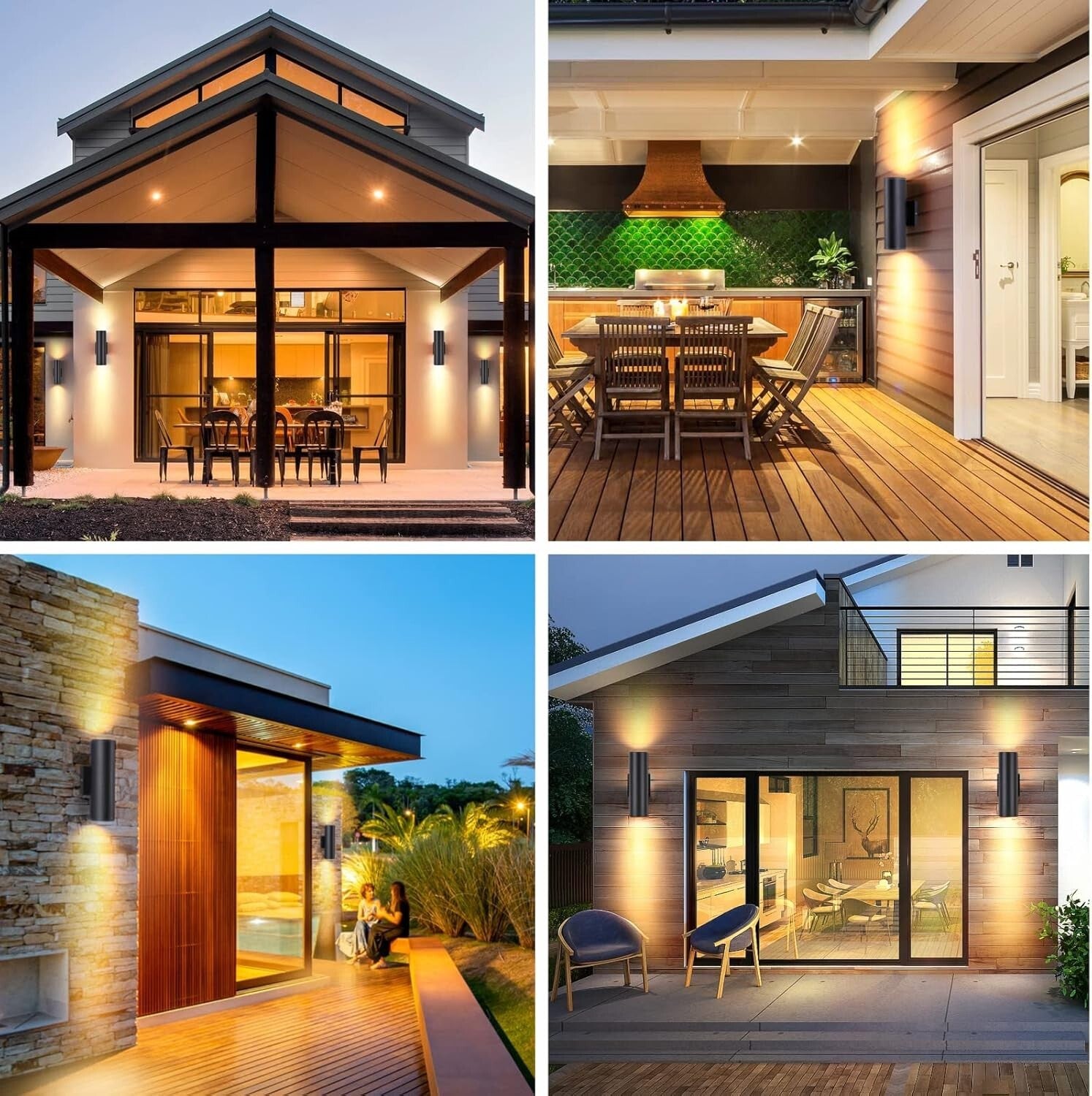 Energy Efficient IP65 Waterproof Outdoor LED Cylinder Lights - 12W Warm White