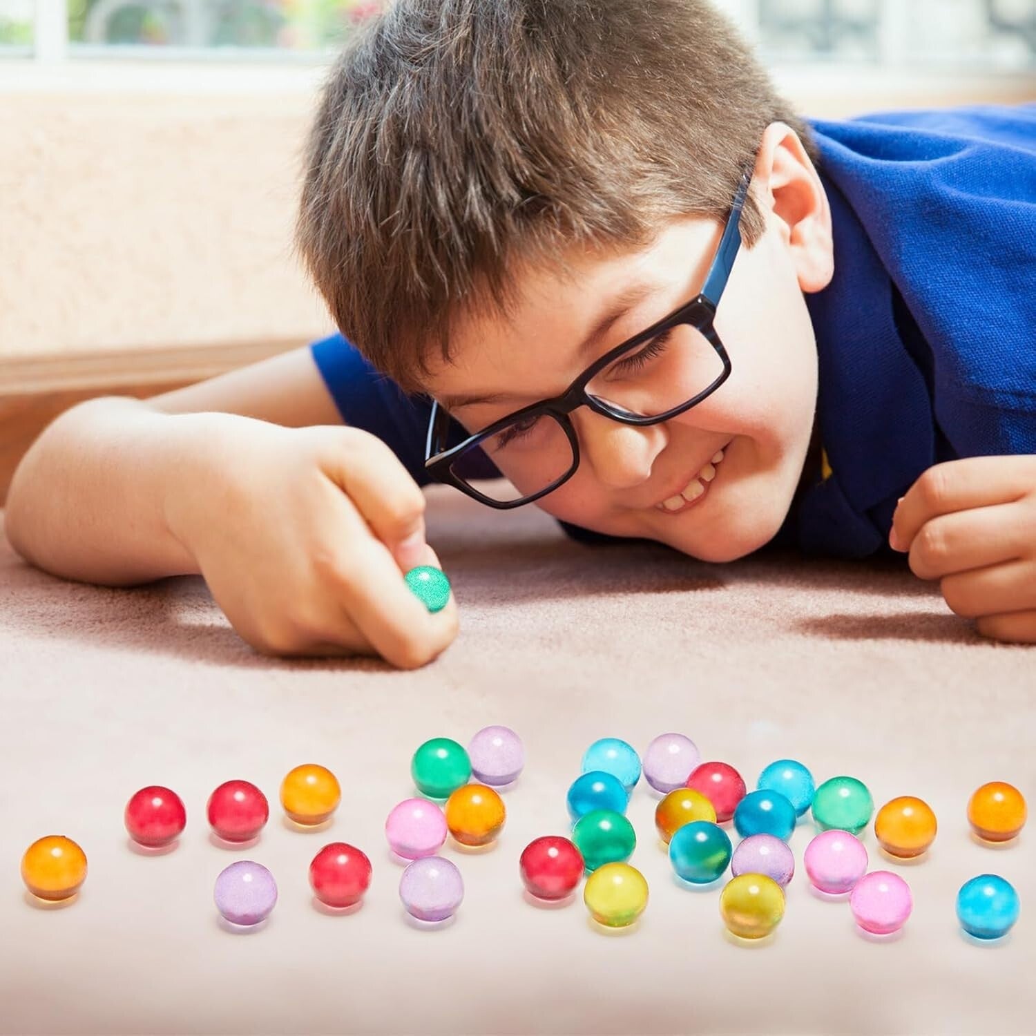 0.55 Inch Cat Eyes Glass Marbles - 1000 Pieces for DIY fun & Educational Play