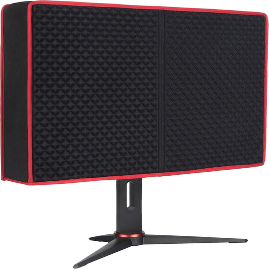 Stylish Red & Black 27-Inch Monitor Cover - Ultimate Protection for Gamers