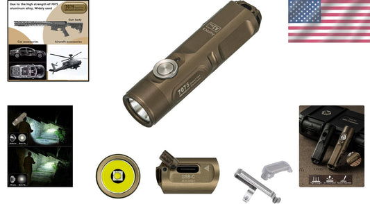 Scratch Resistant Aurora A3 Pro G4 Keychain Flashlight - 650 Lumens Runtime 8H