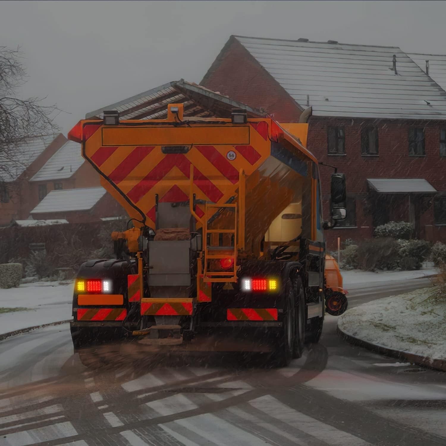 40 LED Waterproof Trailer Tail Light Kit - Clear Lens, Chrome Finish for 10-30V