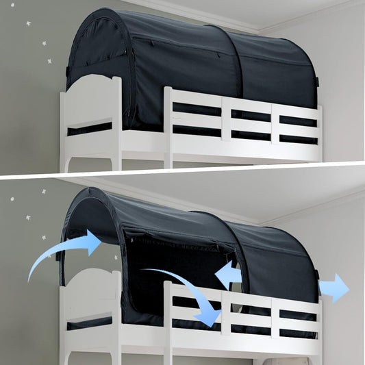 Breathable Privacy Sleeping Tent for Twin Bunk Beds - Easy Setup & Washable