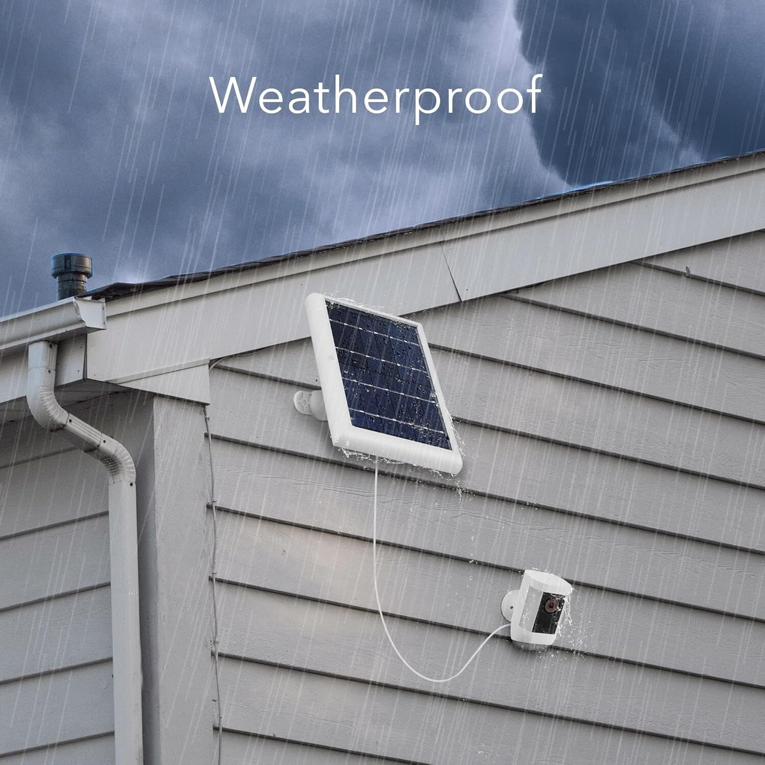 Efficient Solar Charging Panels for Ring Cameras - 2W USB-C, Easy Installation