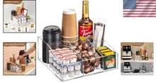 Load image into Gallery viewer, Modern Clear Acrylic Coffee Bar Storage Holder - Perfect for K-Cups &amp; Condiments