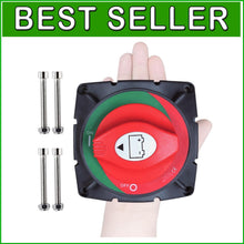 Load image into Gallery viewer, Universal 600 Amp Battery Disconnect Switch for Boats and Vehicles - 12-48V
