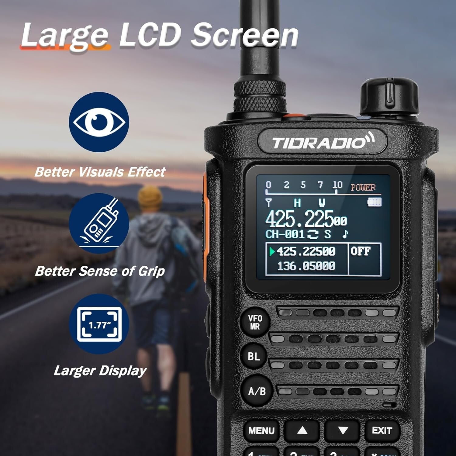 Advanced 2nd Gen Ham Radio with Wireless Programming, Dual Band & LCD Screen