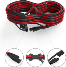 Load image into Gallery viewer, SAE to SAE Quick Disconnect Cables 25FT - Complete 4 Pack with Protection Caps