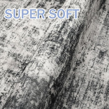 Load image into Gallery viewer, Elegant Black &amp; Grey 3x10 Ft Indoor Runner Rug - Soft, Durable, Abstract Design