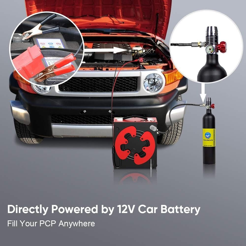 Efficient Oil-Free PCP Air Compressor with Built-in Water Separator, 4500Psi