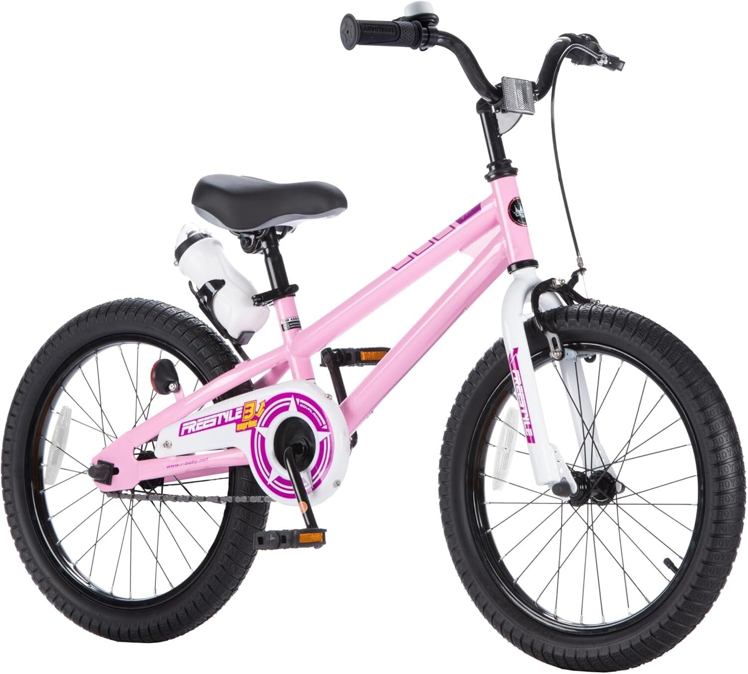 Adjustable 18 Inch Kids Bicycle with Water Bottle - Perfect for Learning Fun