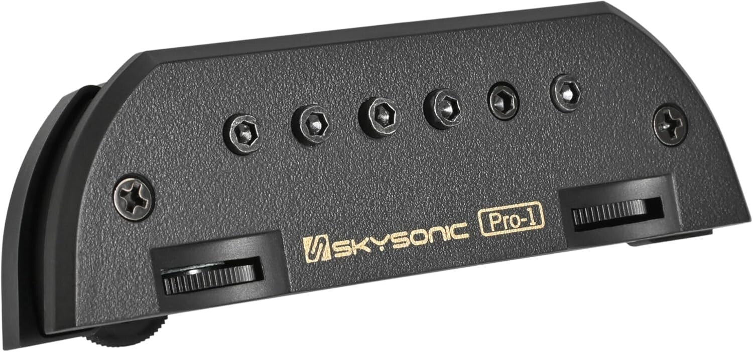 Magnetic and Piezo Acoustic Guitar Pickup with Master Volume Control - 90-105mm